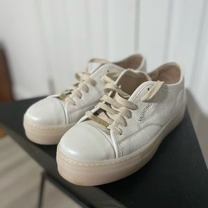 Valentino White Platform Sneakers